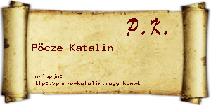 Pöcze Katalin névjegykártya