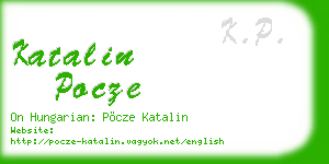 katalin pocze business card