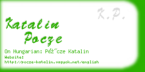 katalin pocze business card